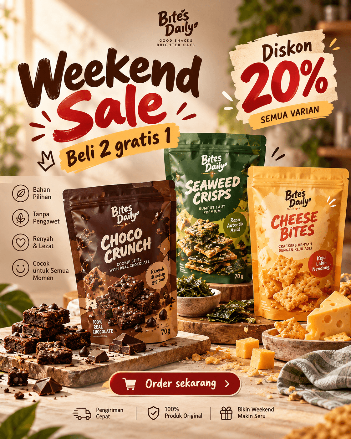 Bites Daily weekend sale promo Feed post