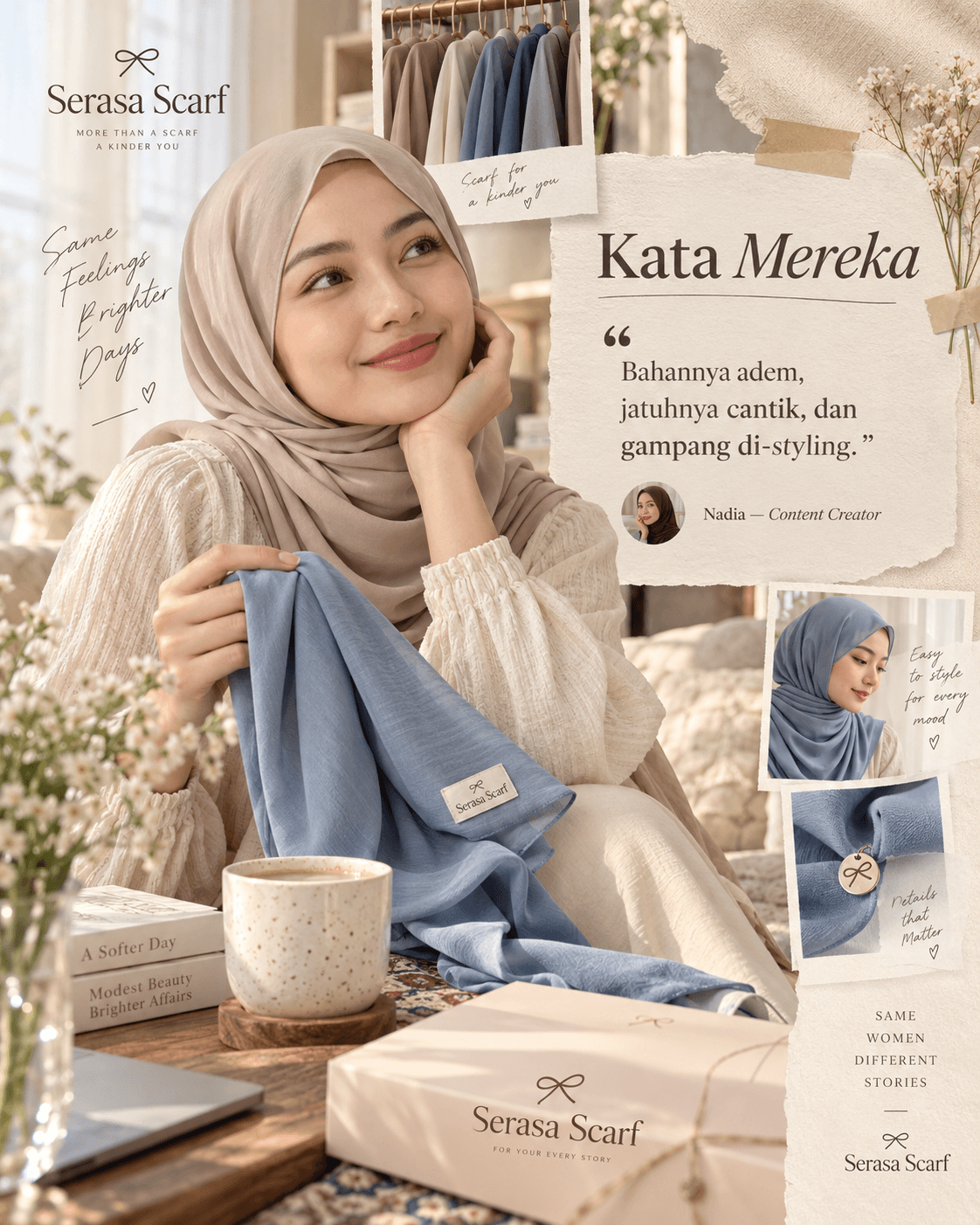 Serasa Scarf customer testimonial Feed post